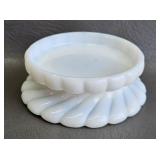 Milk Glass Candle Holder