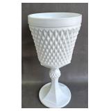 Hobnail Milk Glass Goblet