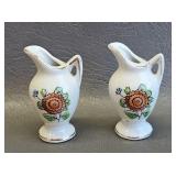 Vintage Miniature Floral Pitchers - Japan