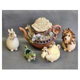 Resin Noah's Ark Theme Tea Set by Pete Apsit
