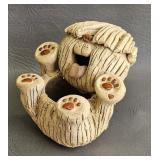 Clay Sculpted Happy Dog Planter