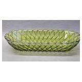 Indiana Glass Basket Weave Pattern Celery Dish