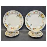 Vintage Leigh Ware Plates, Cups & Saucers