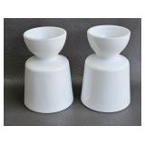 Double Egg Cup Milk Glass Stands