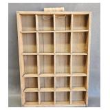 Vintage Letterpress Tray Curio Shelf
