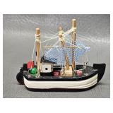 Miniature Wooden Fishing Boat