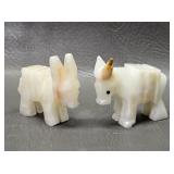 Onyx Donkey Figurines