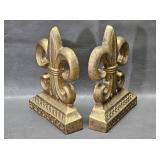 Fleur de Lis Bookends - Heavy