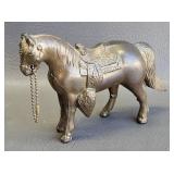 Vintage Copper Tone Metal Horse Figurine