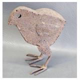 Rustic Metal Chick Bird Sculpture