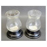 Hurricane Salt & Pepper Shakers -weighted Sterling