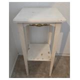 White Wood Accent Table or Plant Stand