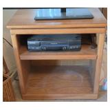 Oak Swivel Top TV Stand