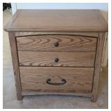 Three-Drawer Wood Nightstand