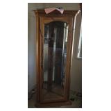 Honey Oak Corner Curio Cabinet