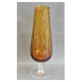 MCM Amber Art Glass Vase