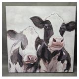 Pair of Cows Canvas Wall Decor