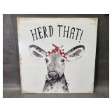 Herd That Decorative Wooden Wall Sign