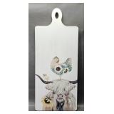 Highland Cow & Chicken Wood Paddle Wall Decor