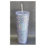 Starbucks Silver Iridescent Gem 24oz Cold Cup