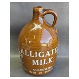 vintage Alligator Milk brown ceramic jug