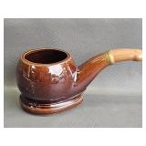 Vintage Ceramic Pipe Shaped Planter