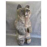 Wood Carved Bear Yard Art