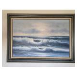 Seascape Oil Painting Signed James Lim