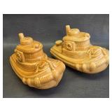 tugboat-shaped salt and pepper shakers