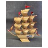 handcrafted bamboo sailing ship