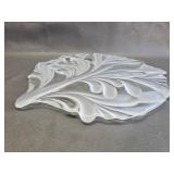 Vintage Mikasa Walther Glass Leaf Trivet