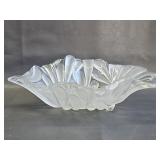Vintage Mikasa Walther Glass Leaf Bowl
