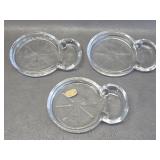 vintage Fostoria Mademoiselle clear glass coasters