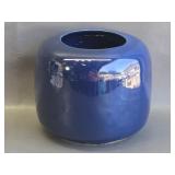 dark blue ceramic vase