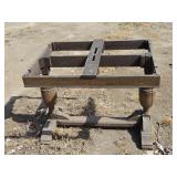 antique oak farmhouse dining table base-as is