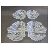 Mikasa frosted crystal double shell candy dish
