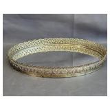 vintage gold-tone oval vanity mirror