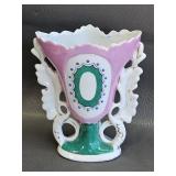 vintage, hand-painted porcelain vase