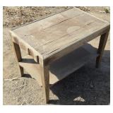 vintage-style wooden side table project piece