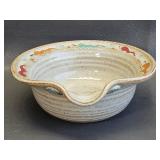 vintage handcrafted studio pottery batter bowl