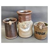 3D Face Stoneware Pottery Art Mug & Cups