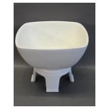 Hyalin Pottery Footed MCM Square Dish