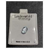 faceted oval-cut blue topaz loose gemstone