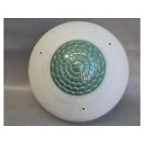 frosted off-white &green glass ceiling light shade