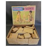 vintage Playskool Kindergarten Wood Blocks set