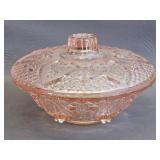 Roses Hearts & Fleur De Lis Pink Candy Dish