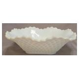 vintage Hazel Atlas milk glass candy dish