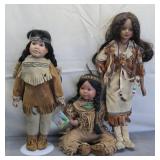 collectible Native American porcelain dolls