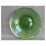 Green Swirled Handblown Glass Platter