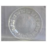 clear glass embossed butterfly decorative platter